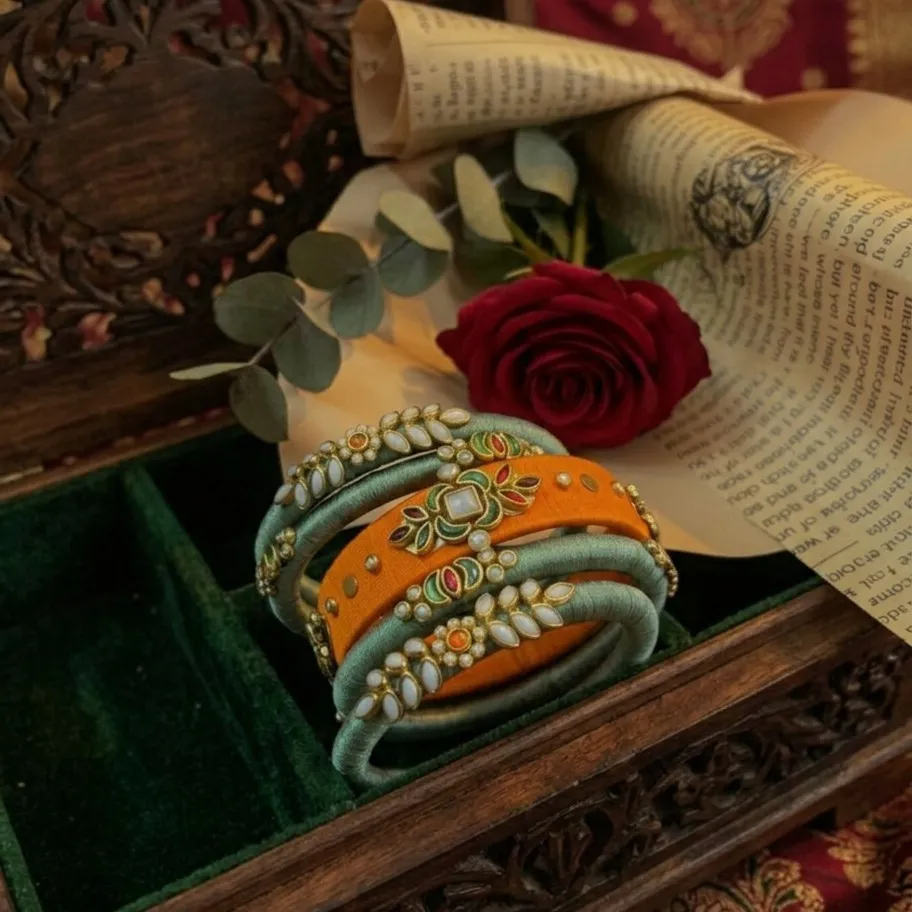 Silk thread bangles