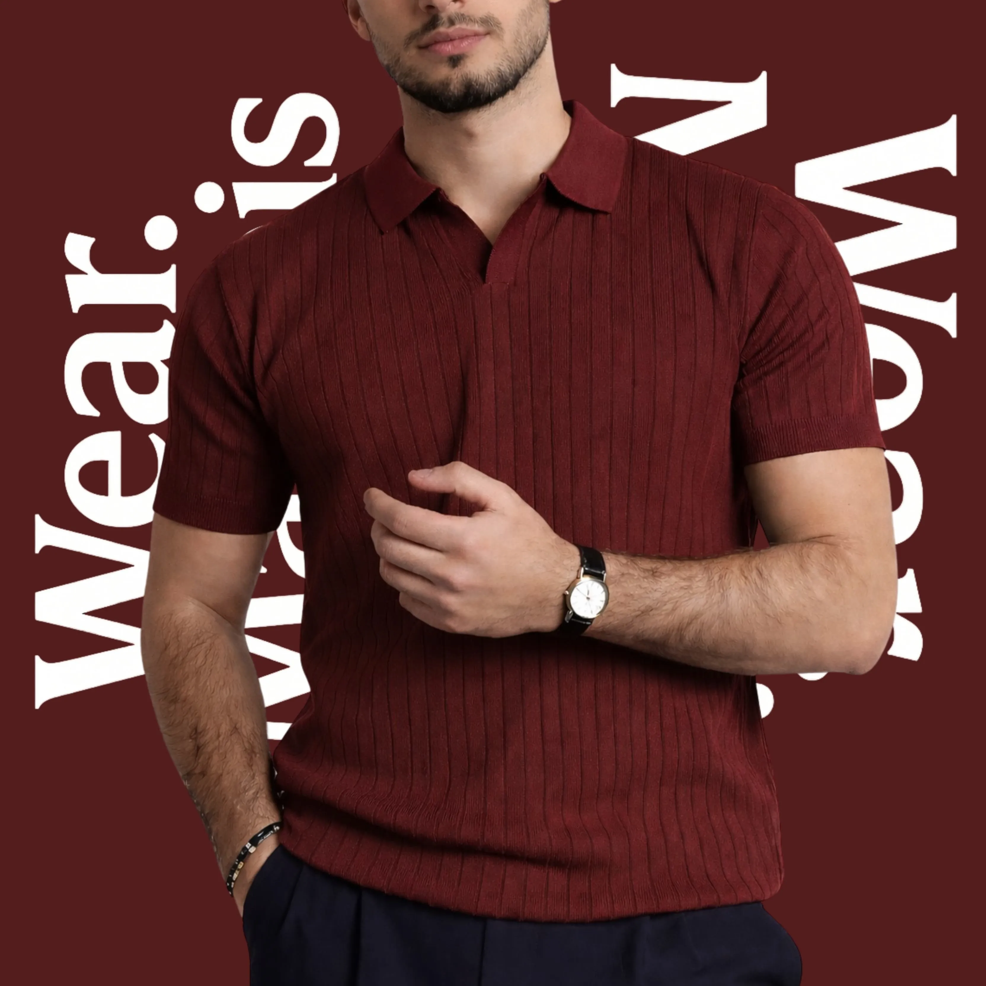 Premium Knit dyeing Old Money Polo